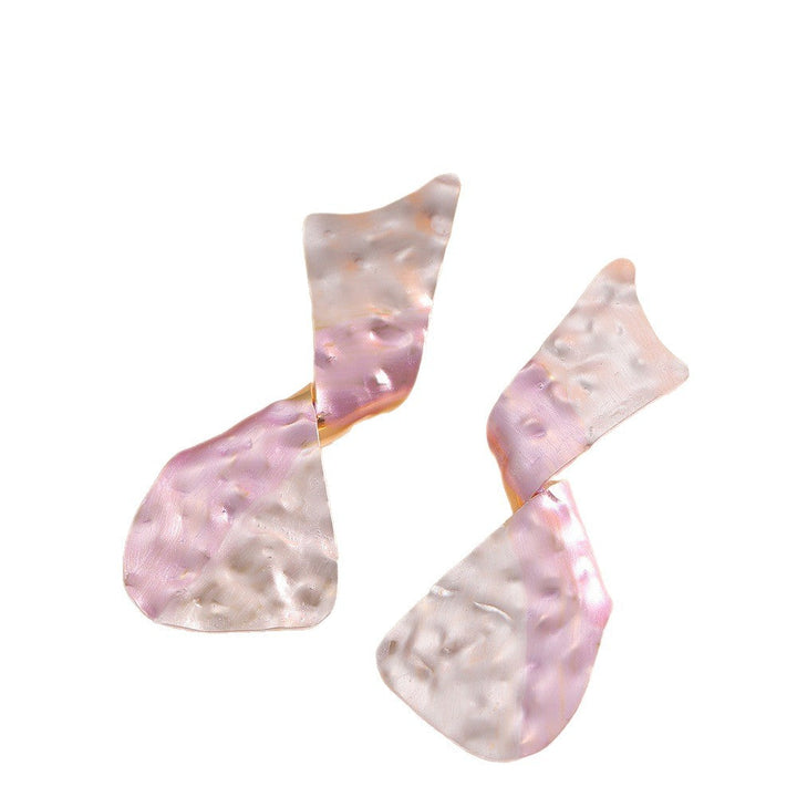 Ladies earrings in modern disc design Tom Cottons
