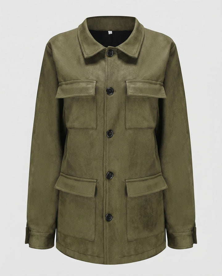 Women's Utility Jacket made of Suede