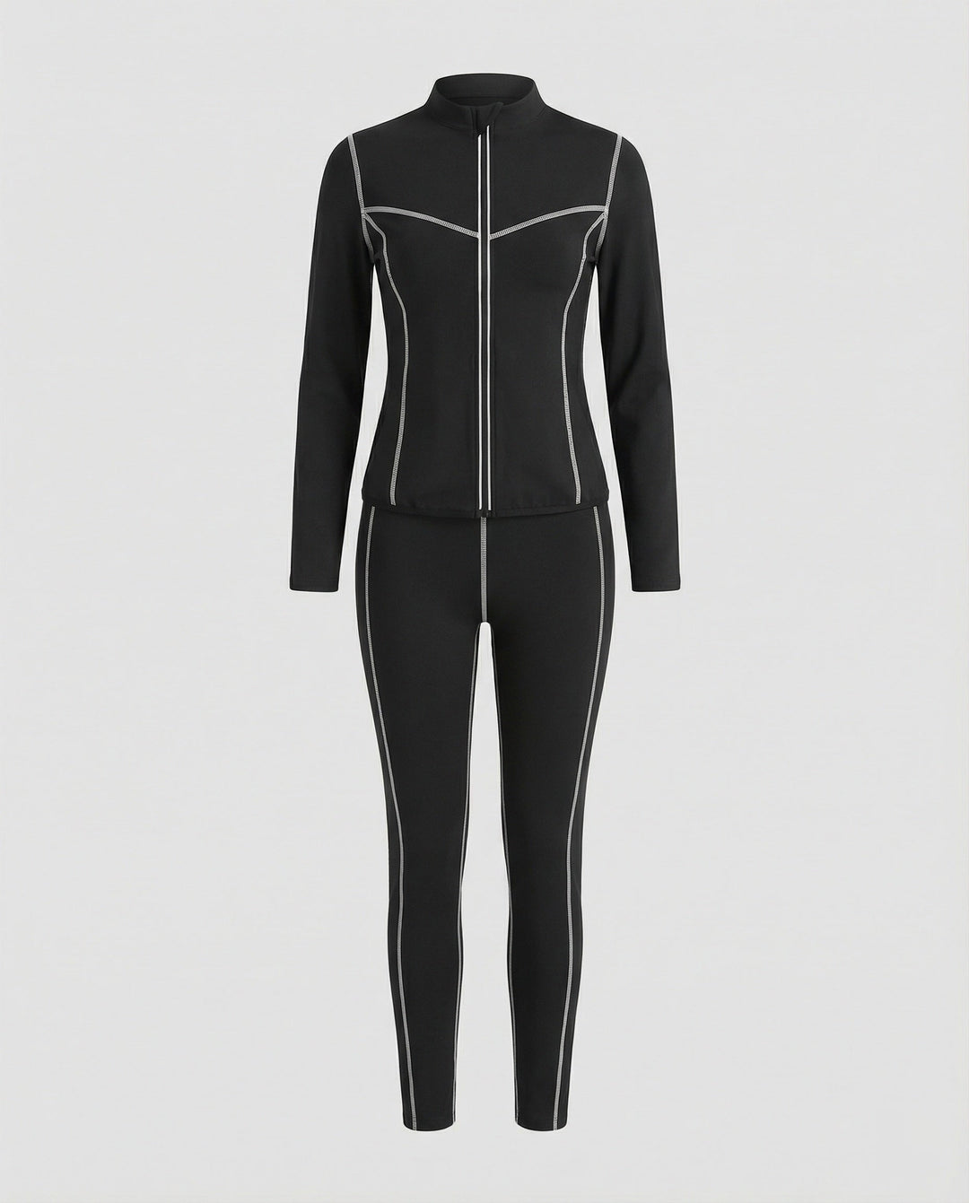 Women's Sport Set Stretch with Zip Jacket and Leggings