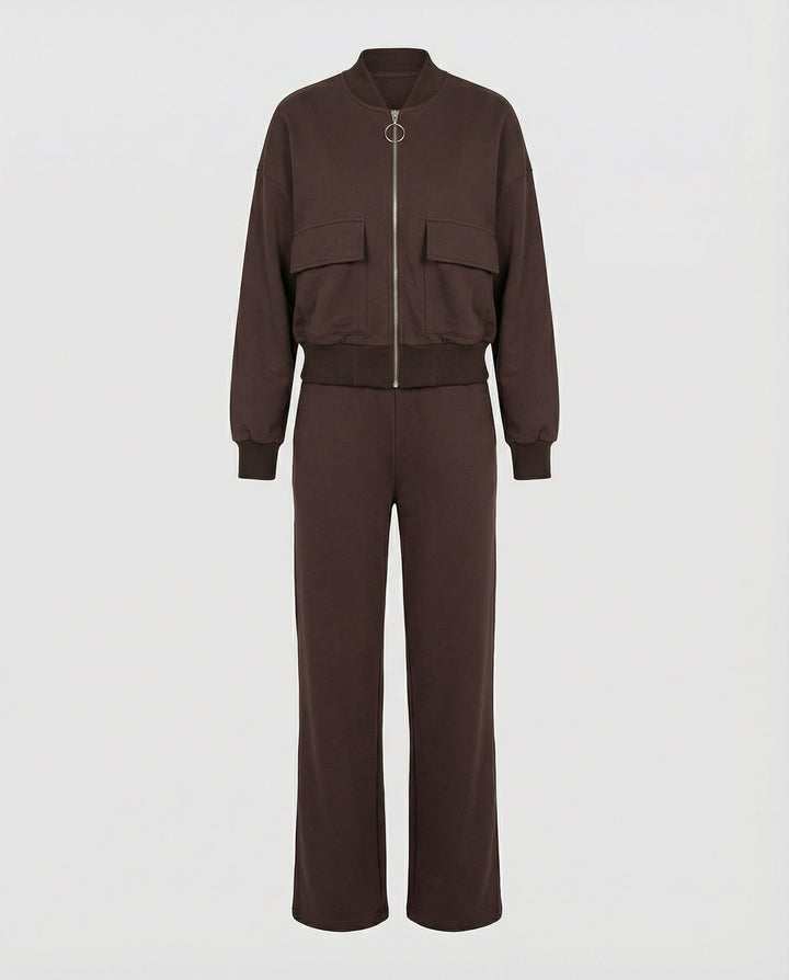 Women's casual zip jacket with pockets